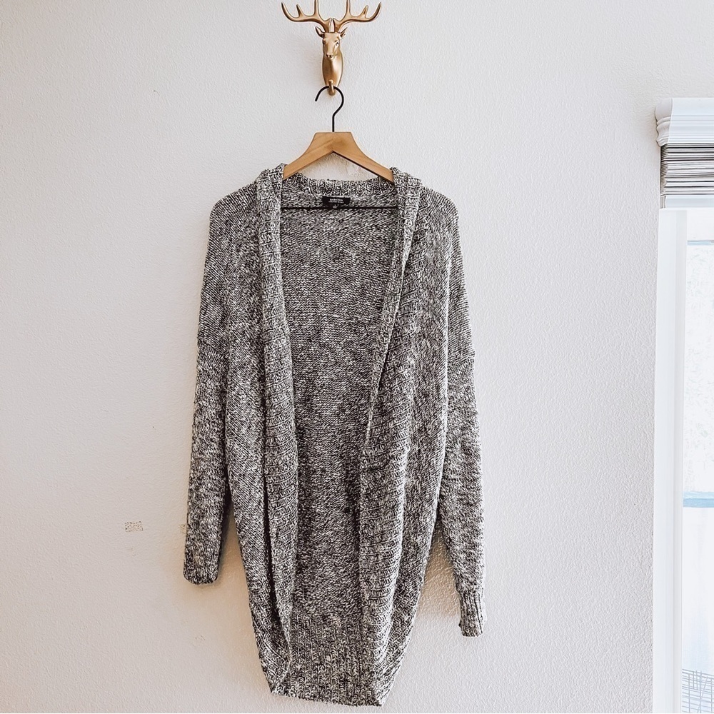 BABATON Women's Gray Long Sleeve  Slub Knit Cardigan Size Small